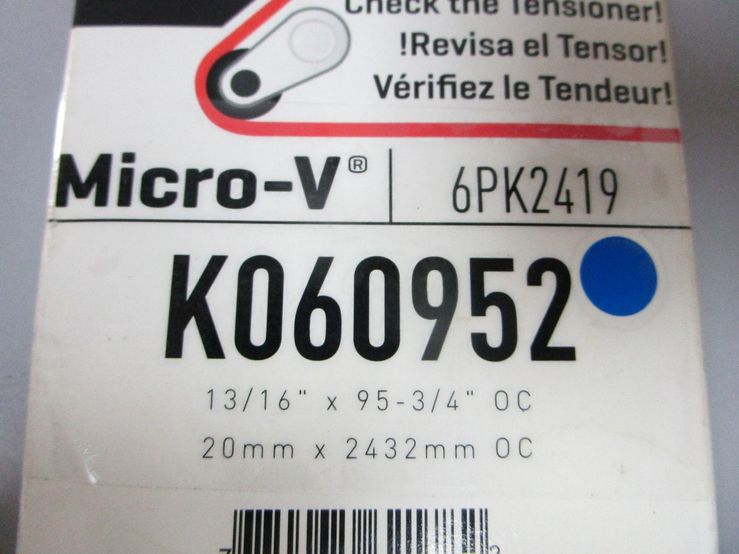 NEW K060952 Gates Micro-V 13/16" x 95 ¾" Serpentine Belt 0720