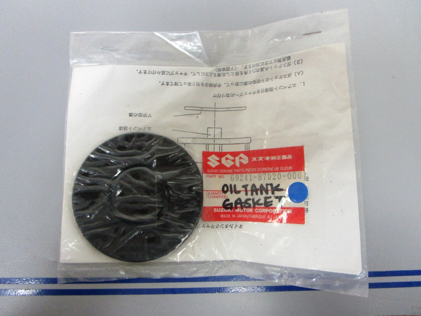 *NEW OEM* 0810 Suzuki Oil Tank Gasket 69241-87D20-000