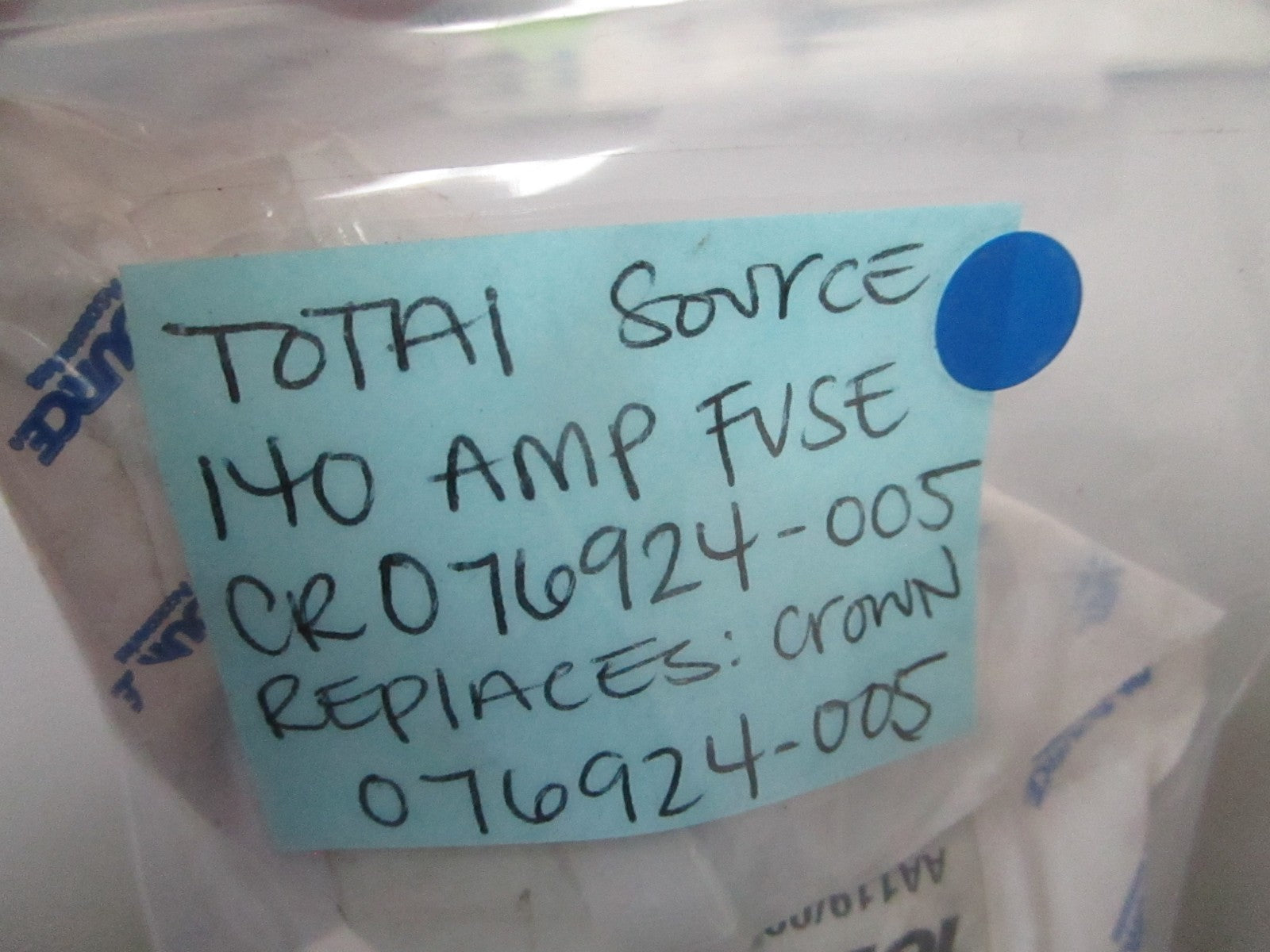 *NEW* 0720 Total Source 140 AMP Fuse CR076924-005 Replaces: Crown 076924-005