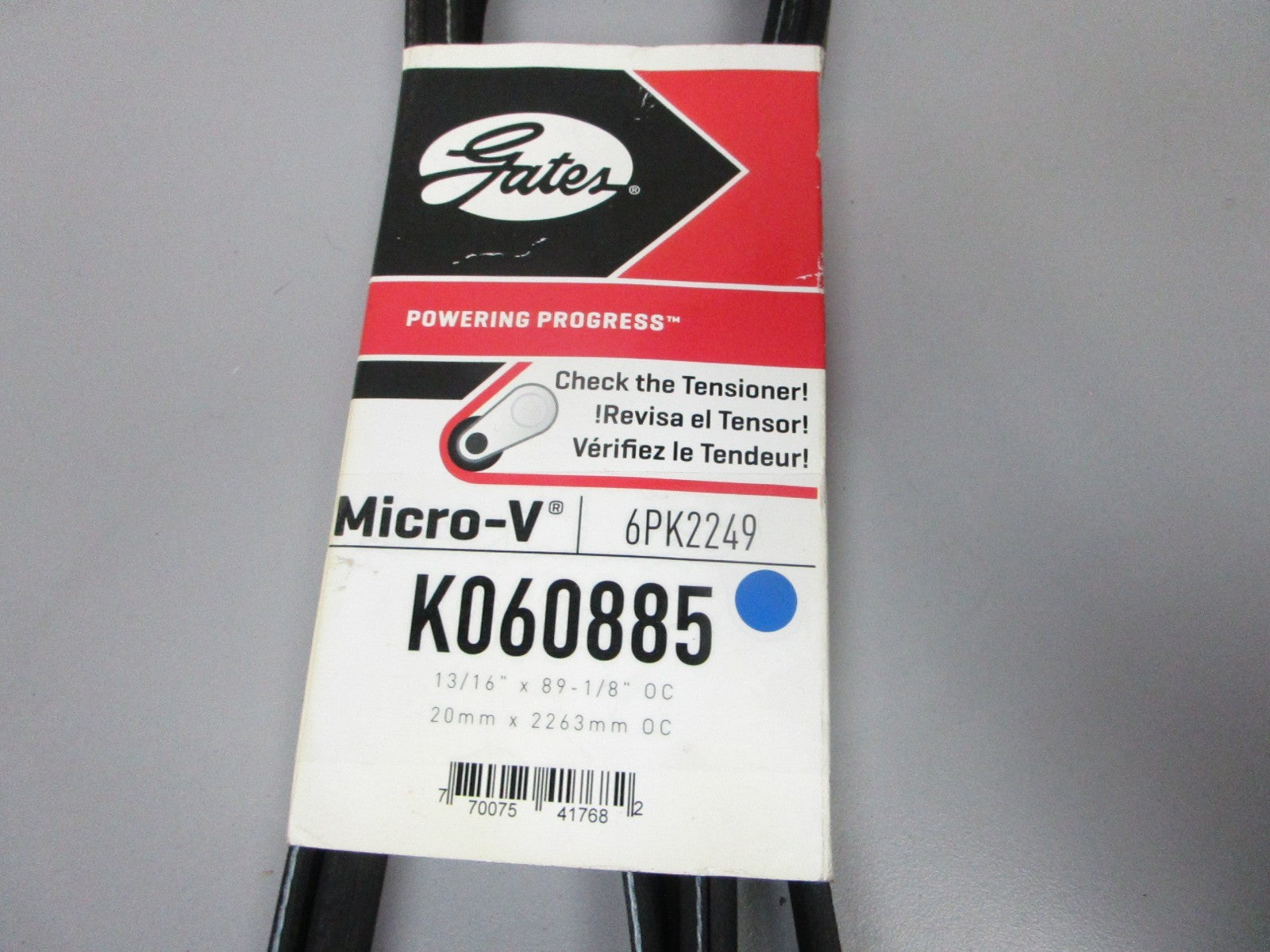 NEW K060885 Gates Micro-V 13/16" x 89 ⅛" Serpentine Belt 0720