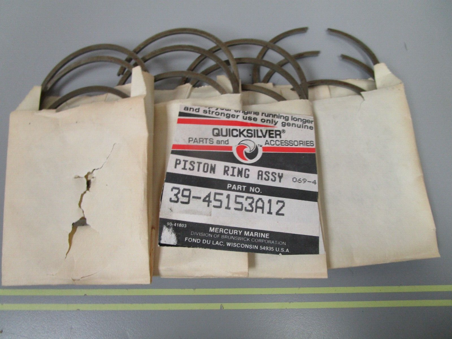*NEW OEM* 0720 Mercury Quicksilver 12 Ring Set 39-45153A12