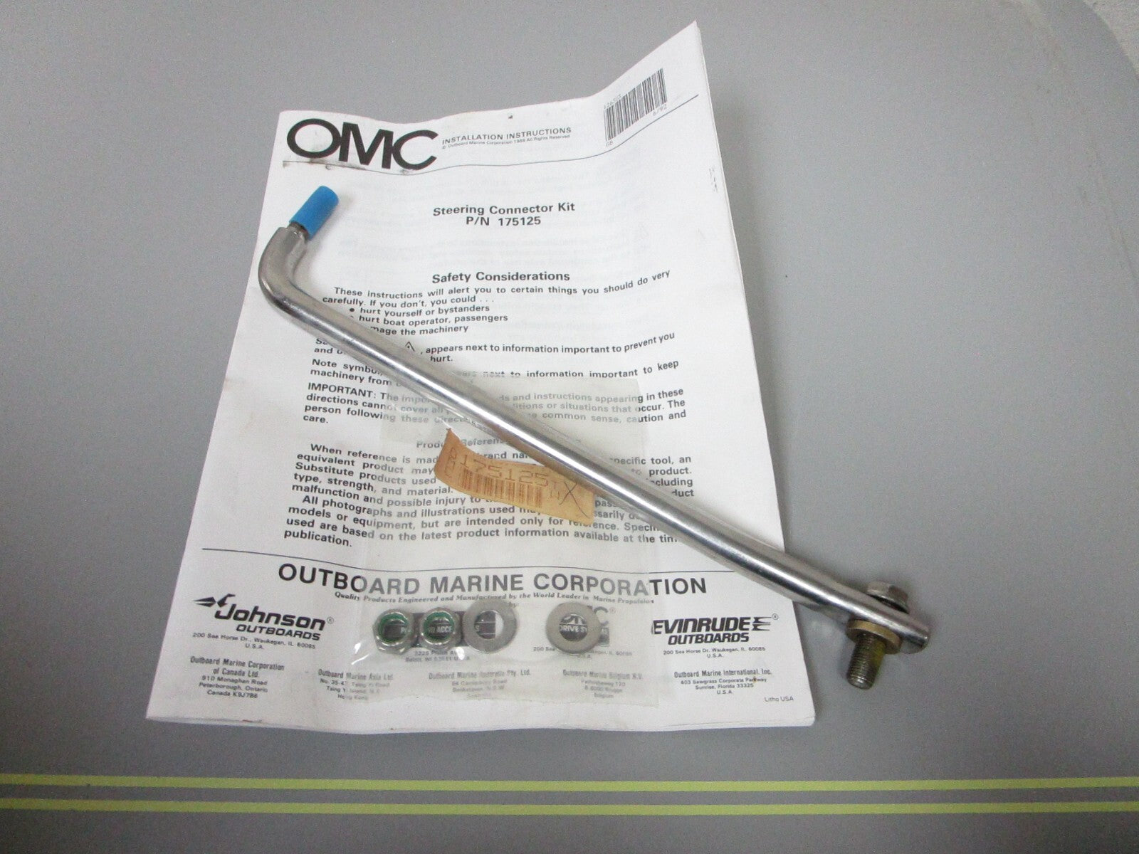 *NEW OEM* 0720 OMC Johnson Evinrude Steering Arm 175125 0175125