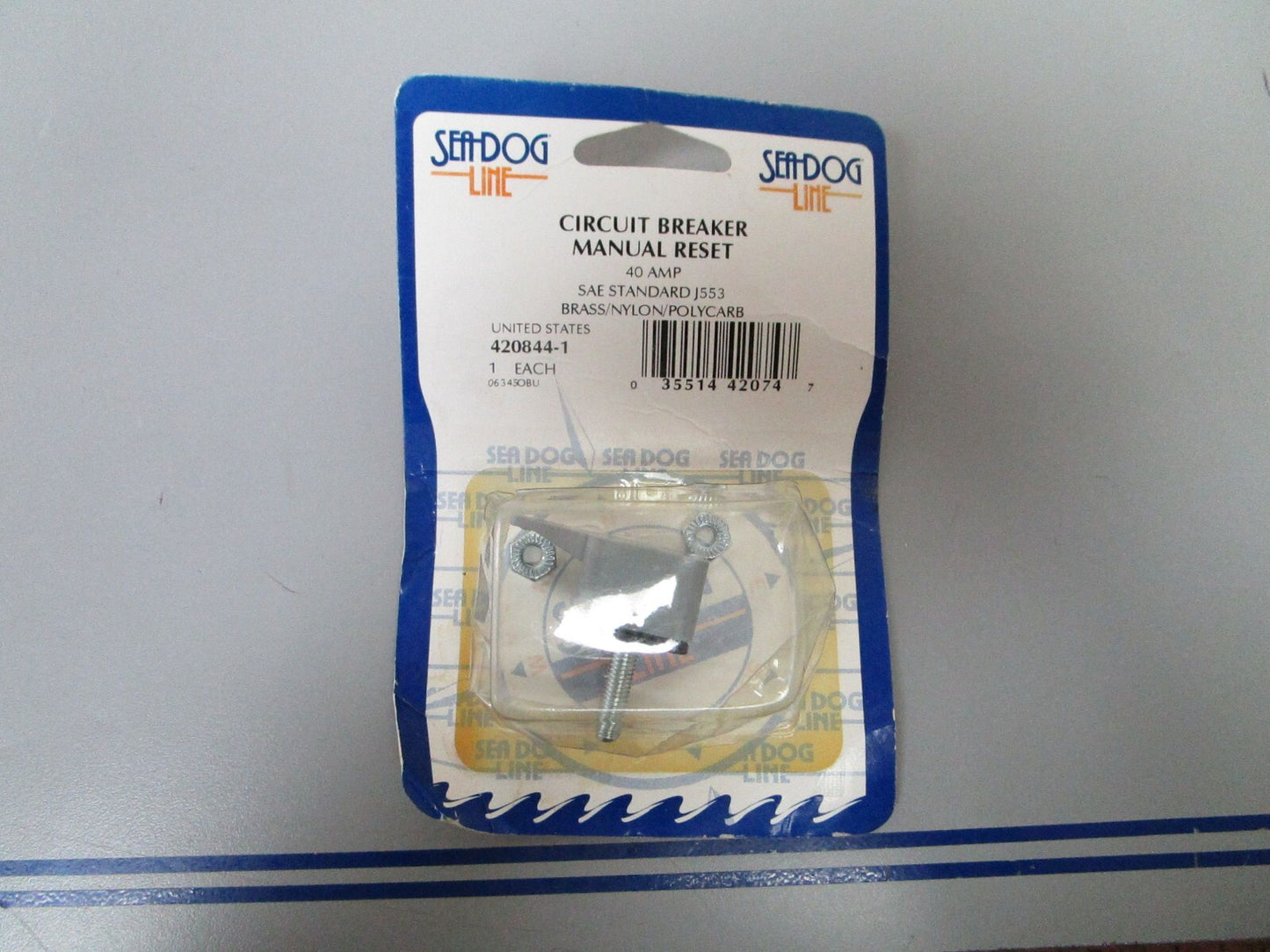 *NEW* 0770 SeaDog Line Brass/ Nylon/ Polycarb 40A Circuit Breaker 420844-1