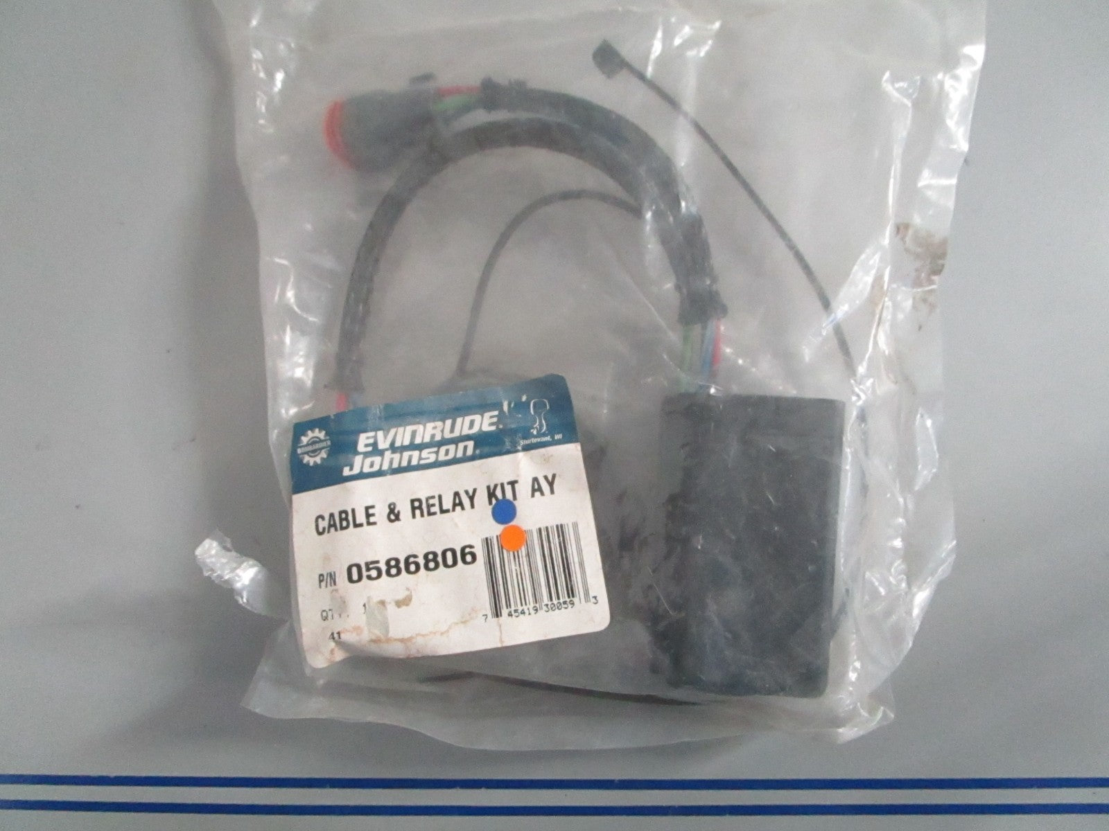 NEW OEM 586806 0586806 OMC Johnson Evinrude Cable & Relay Kit 0820