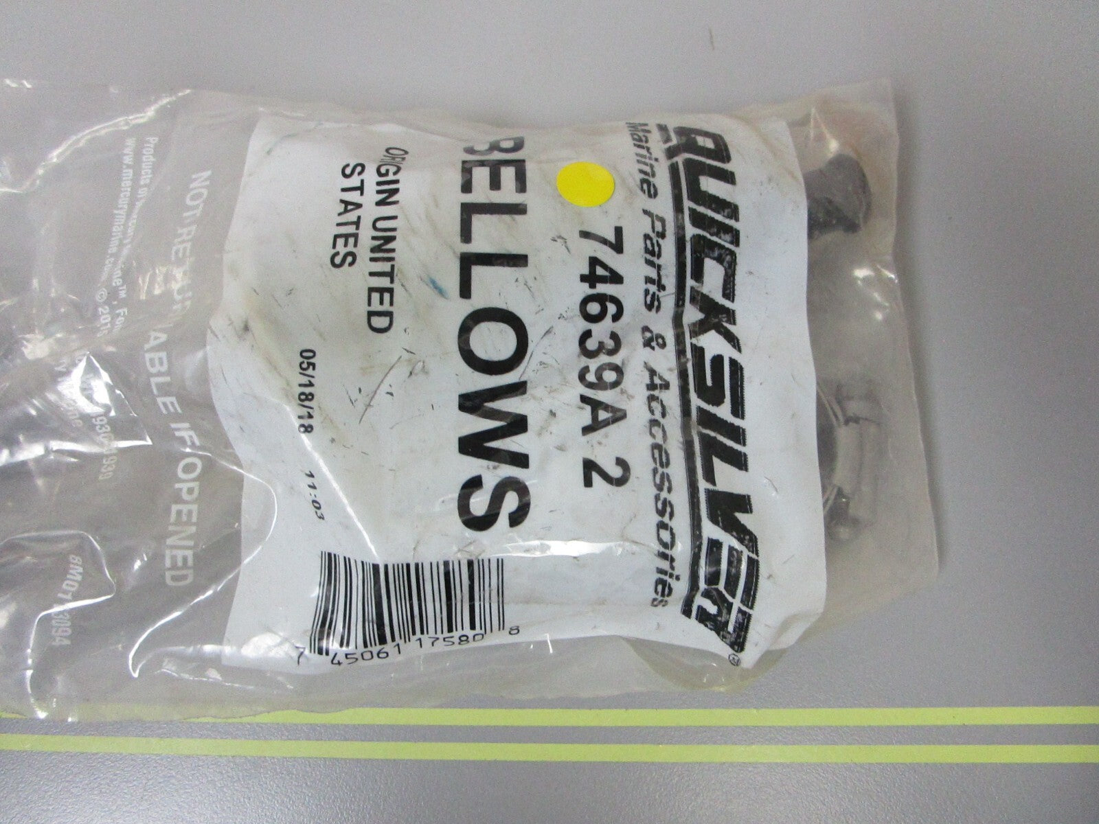 *NEW OEM* 0810 Mercury Quicksilver Bellows 74639A2