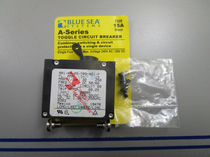 *NEW* 0810 Blue Sea 15A A-Series Circuit Breaker 7208
