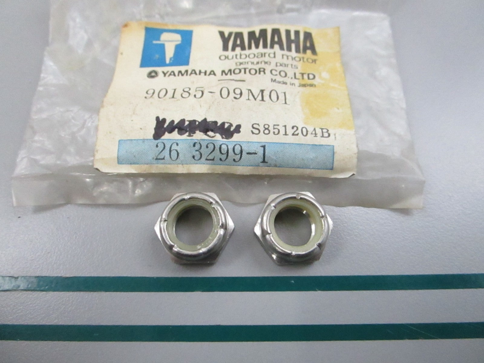 NEW OEM (LOT OF 2) 90185-09M01 Yamaha Self Locking Nut 0810