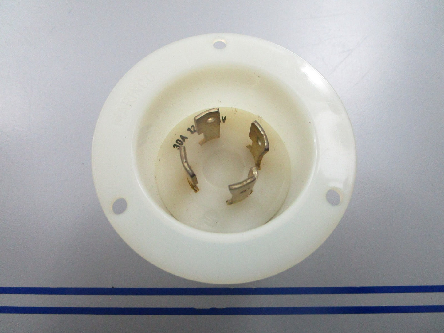 *NEW OEM* 0810 Marinco 30A 125/250V Locking Flanged Inlet 3014FT