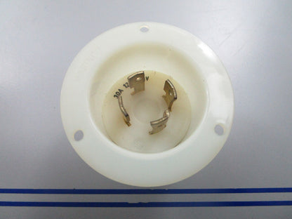 *NEW OEM* 0810 Marinco 30A 125/250V Locking Flanged Inlet 3014FT