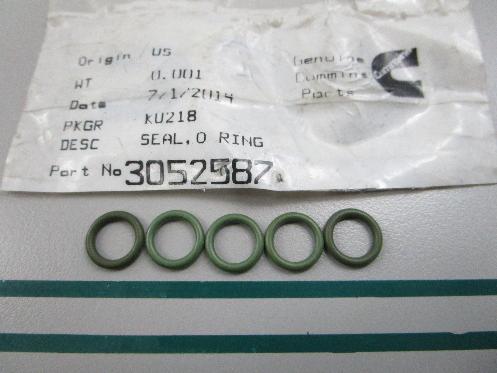 NEW OEM (LOT OF 5) 3052587 Cummins O-Ring 0810
