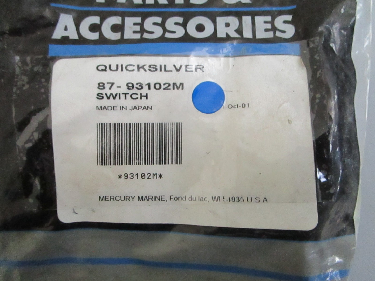 *NEW OEM* 0820 Mercury Quicksilver Switch 87-93102M