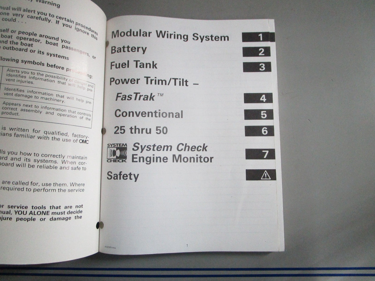 NEW OEM OMC Johnson Evinrude 787026 0787026 1999 Accessories Service Manual 0820