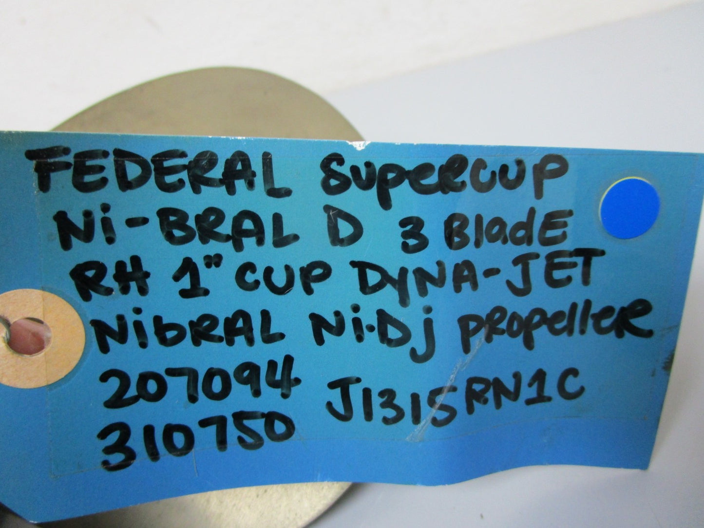*NEW OEM* 0720 Dyna-jet Cupped Nibral 3 Blade 13x 15 RH  1" SAE Propeller 207094