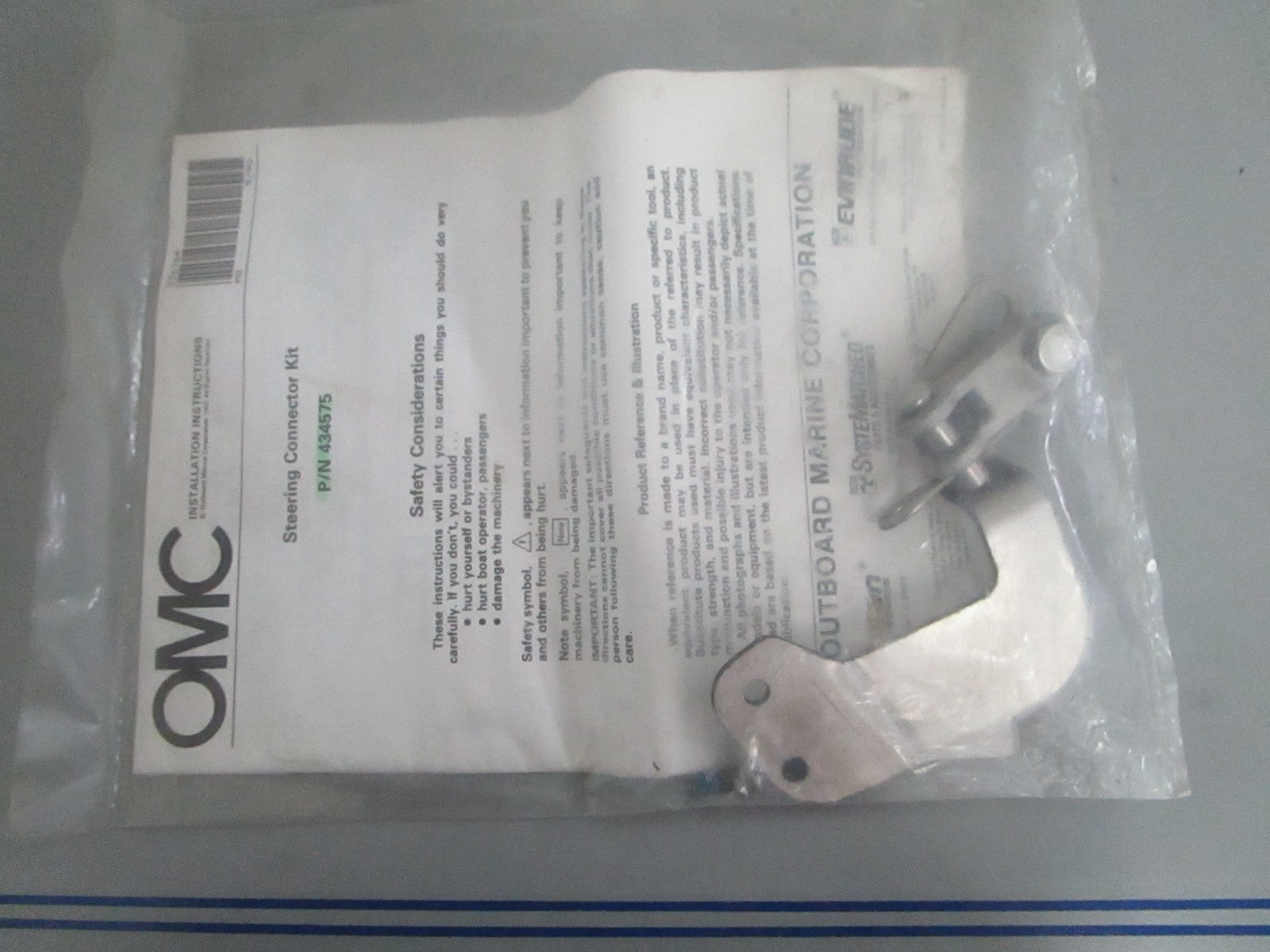 NEW OEM 434575 0434575 OMC Johnson Evinrude Steering Connector Kit 0820