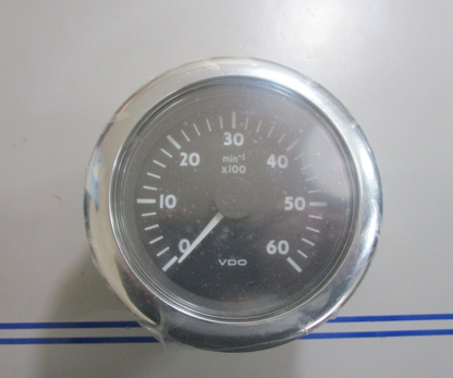 *NEW OEM* 0720 VDO 3" 6000 RPM 12v Chrome Tachometer 85mm Dia V3334101 3334101