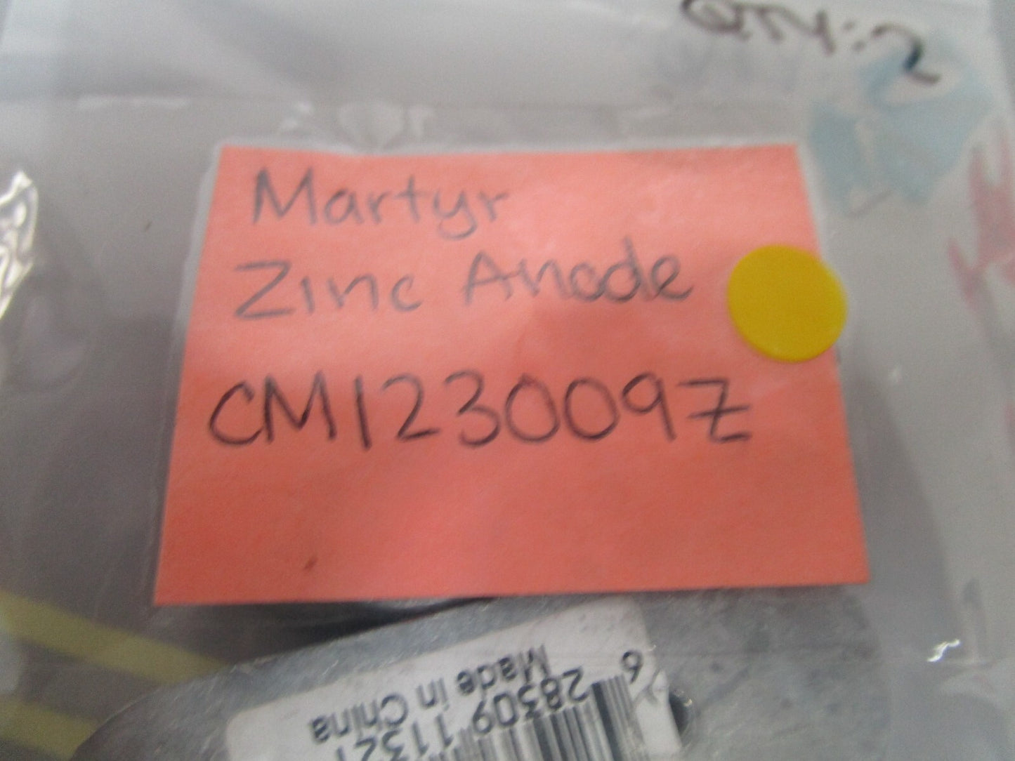 *NEW OEM* 0810 Martyr Zinc Anode CM123009Z
