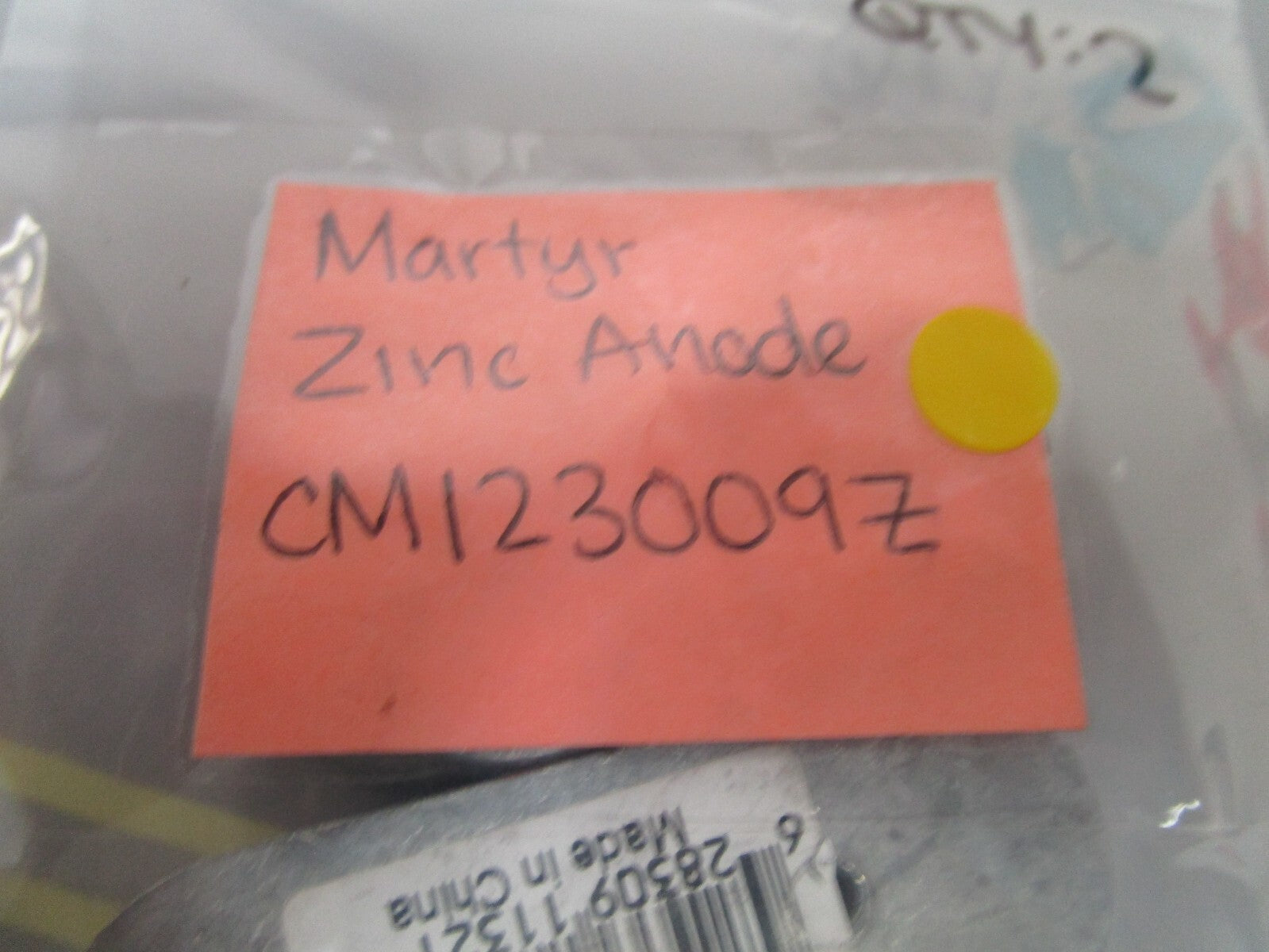 *NEW OEM* 0810 Martyr Zinc Anode CM123009Z