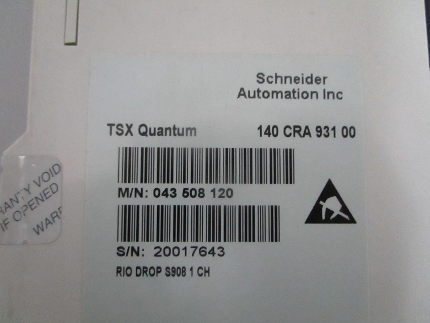 Schneider 140CRA93100 Modicon Quantum RIO Drop Adaptor Module NEW OEM 0820