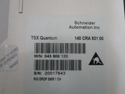Schneider 140CRA93100 Modicon Quantum RIO Drop Adaptor Module NEW OEM 0820