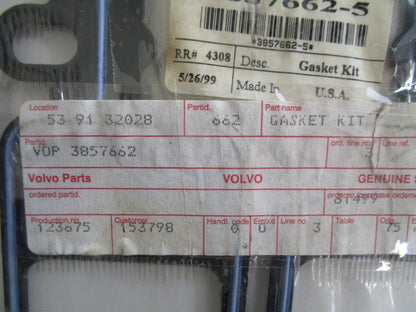 *NEW OEM* 0820 Volvo Penta Gasket Kit 3857662