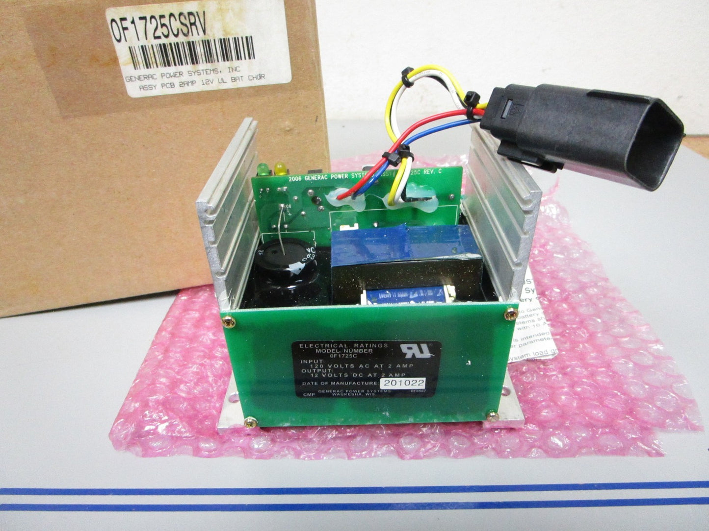 *NEW OEM* 0720 Generac PCB 2 AMP 12 V  Battery Charger 0F1725CSRV