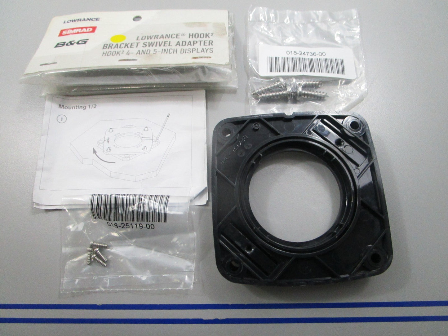 *NEW OEM* 0810 Lowrance Simrad Hook Bracket Swivel Adapter 001-14169-001