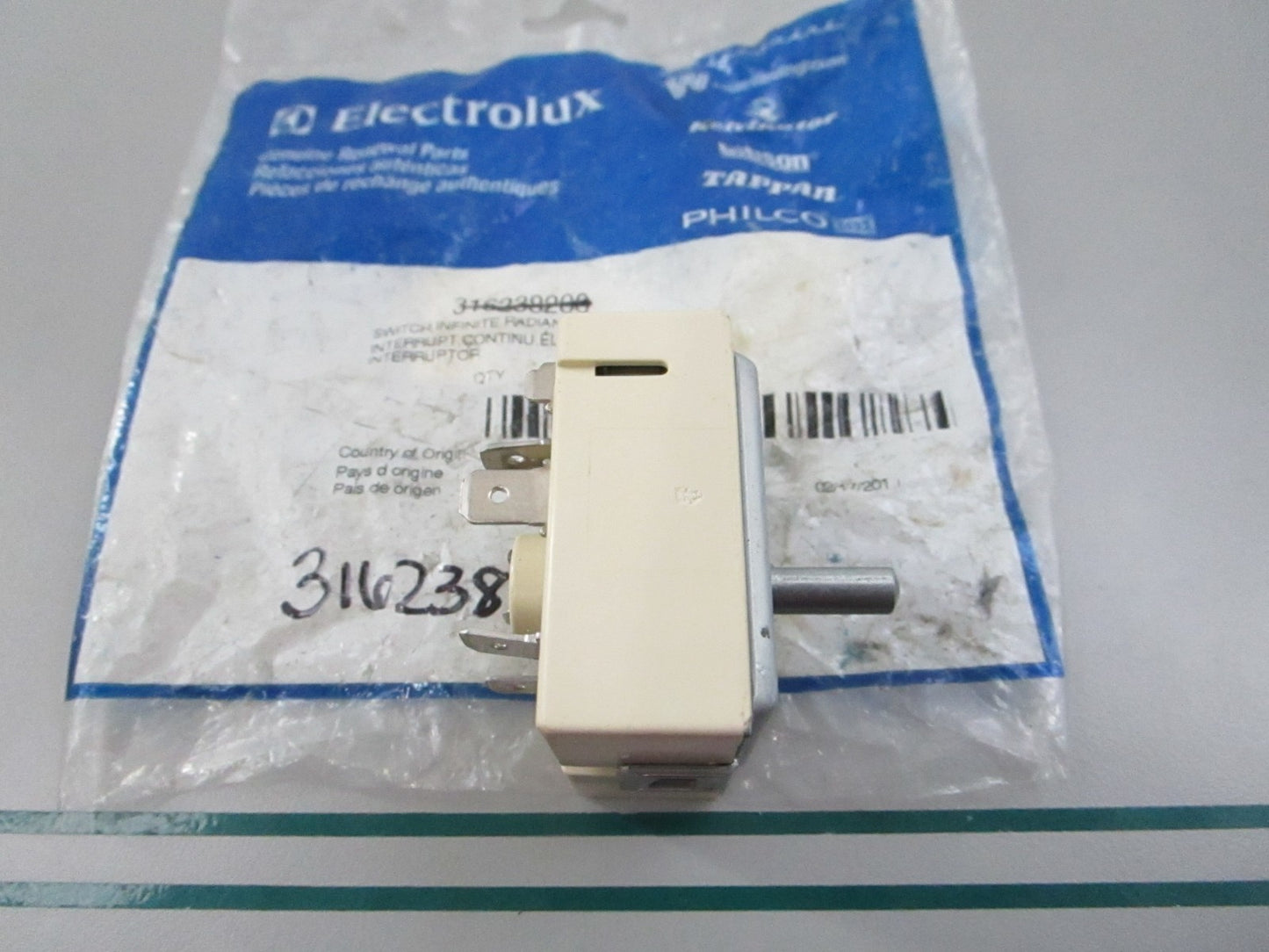 NEW OEM 316238200 Electrolux Infinite Radiant Dual Switch 0810