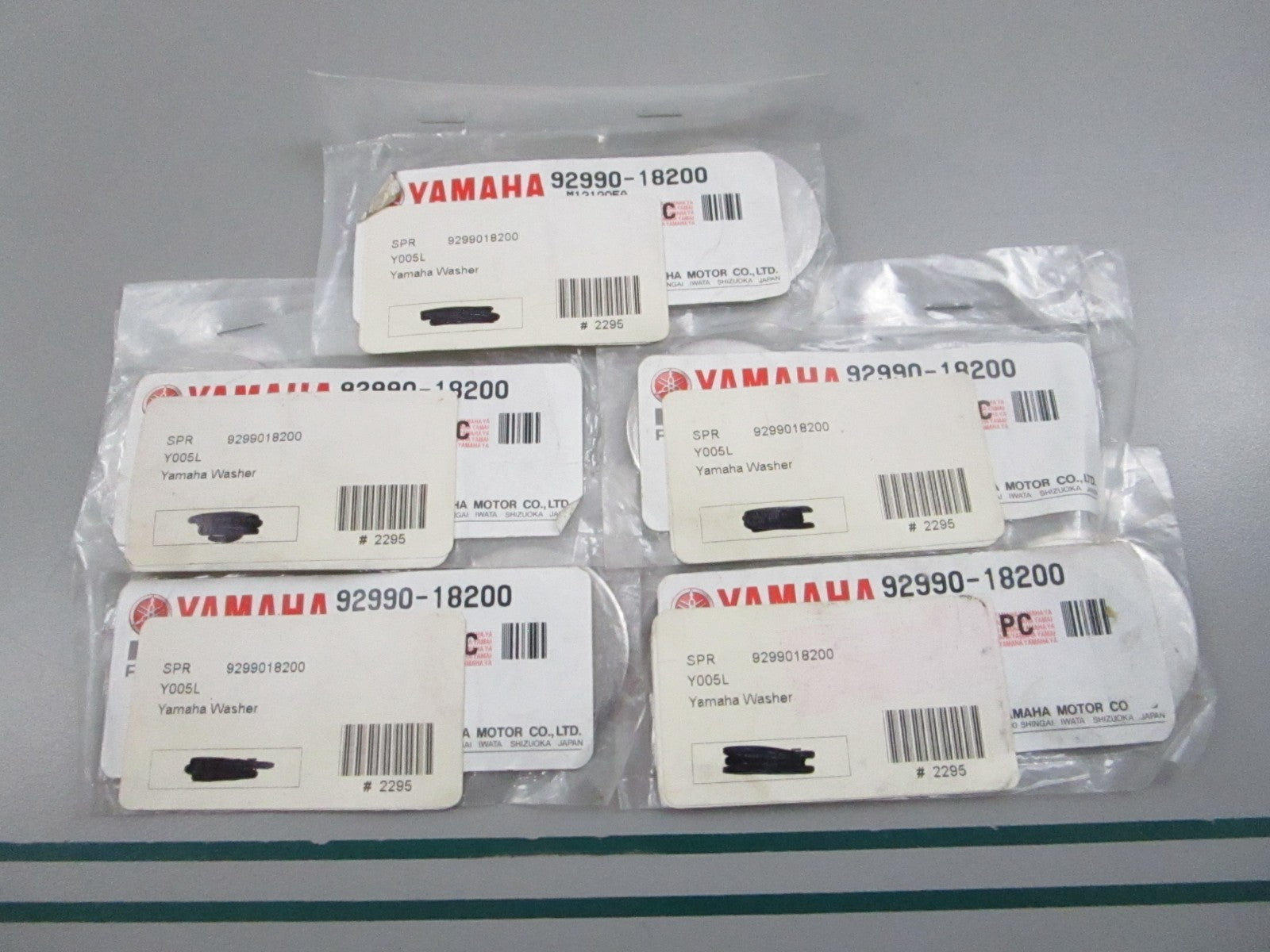 NEW OEM (LOT OF 5) 92990-18200-00 Yamaha Washer 0810
