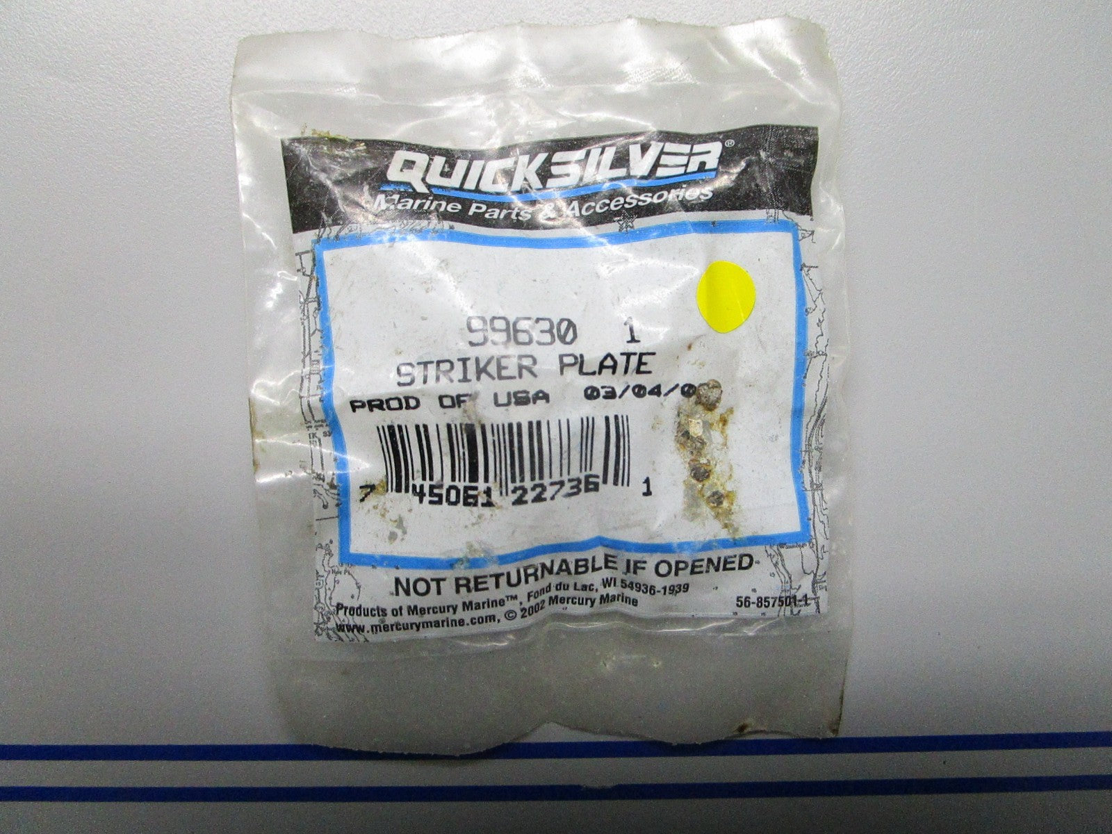 *NEW OEM* 0810 Mercury Quicksilver Striker Plate 996301