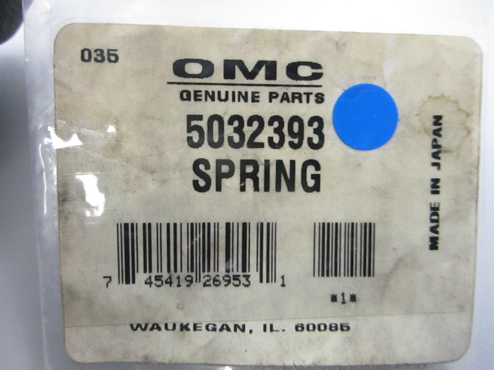 *NEW OEM* 0810 OMC Johnson Evinrude Spring 5032393