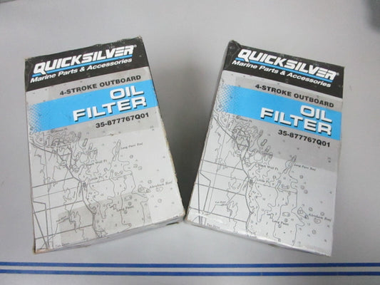 *NEW OEM* (LOT OF 2) 0720 Mercury Quicksilver Oil Filter 35-877767Q01