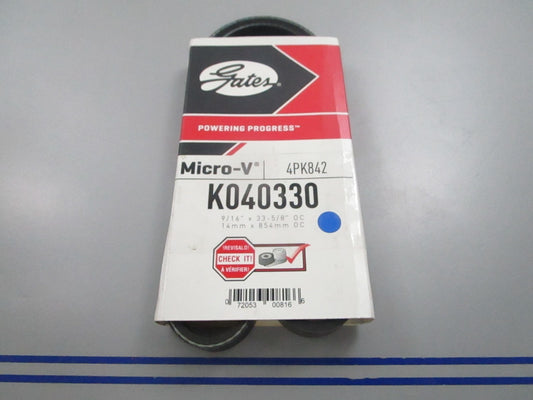 NEW K040330 Gates Micro-V Serpentine Belt 0810