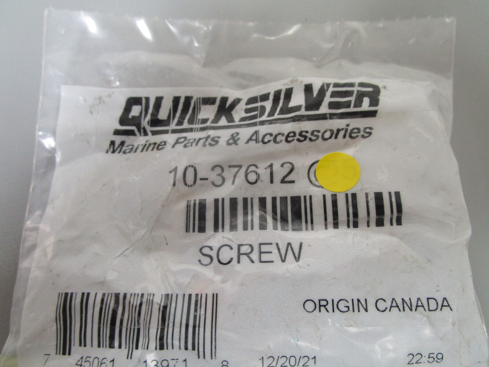 *NEW OEM* (LOT OF 5) 0810 Mercury Quicksilver Screw 10-37612