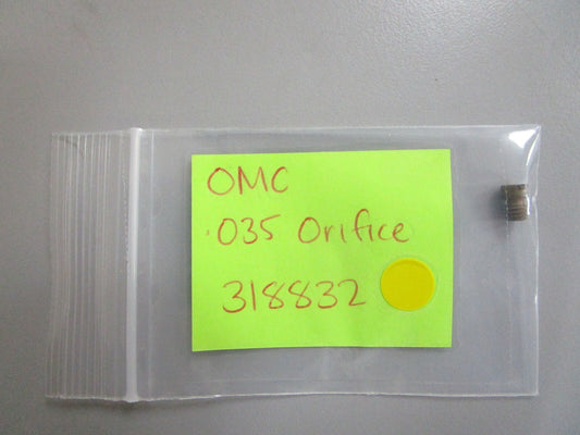 *NEW OEM* 0810 OMC Johnson Evinrude .035 Orifice 318832 0318832