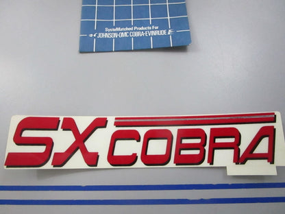NEW OEM 3855644 OMC Johnson Evinrude SX Cobra Decal 0810