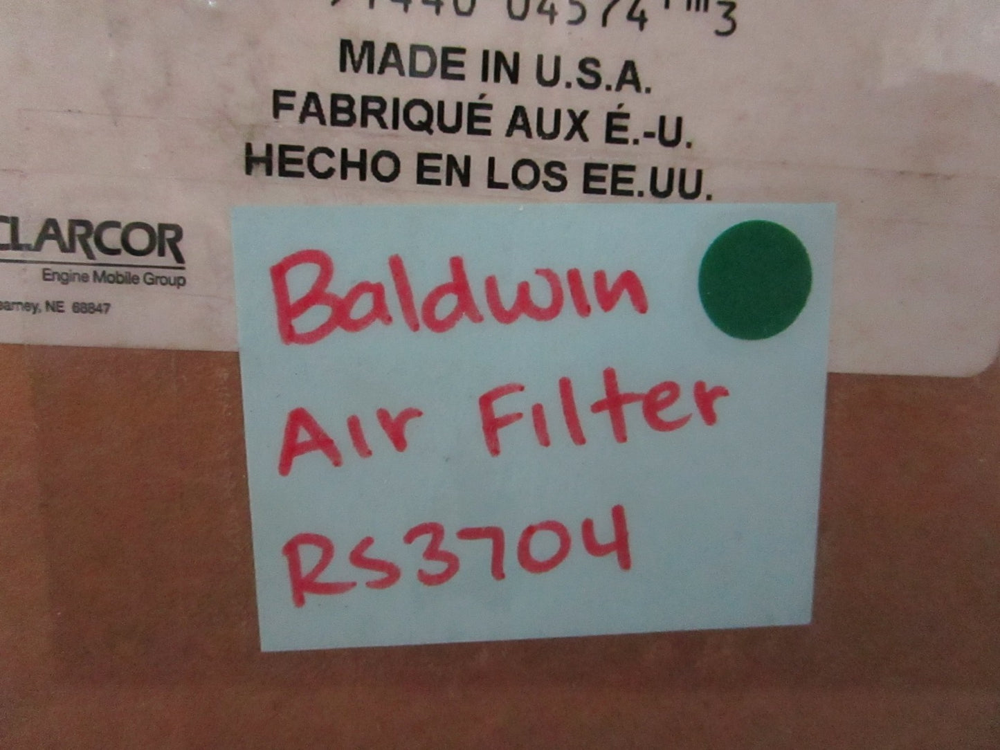 NEW R53704 Baldwin Air Filter 0810