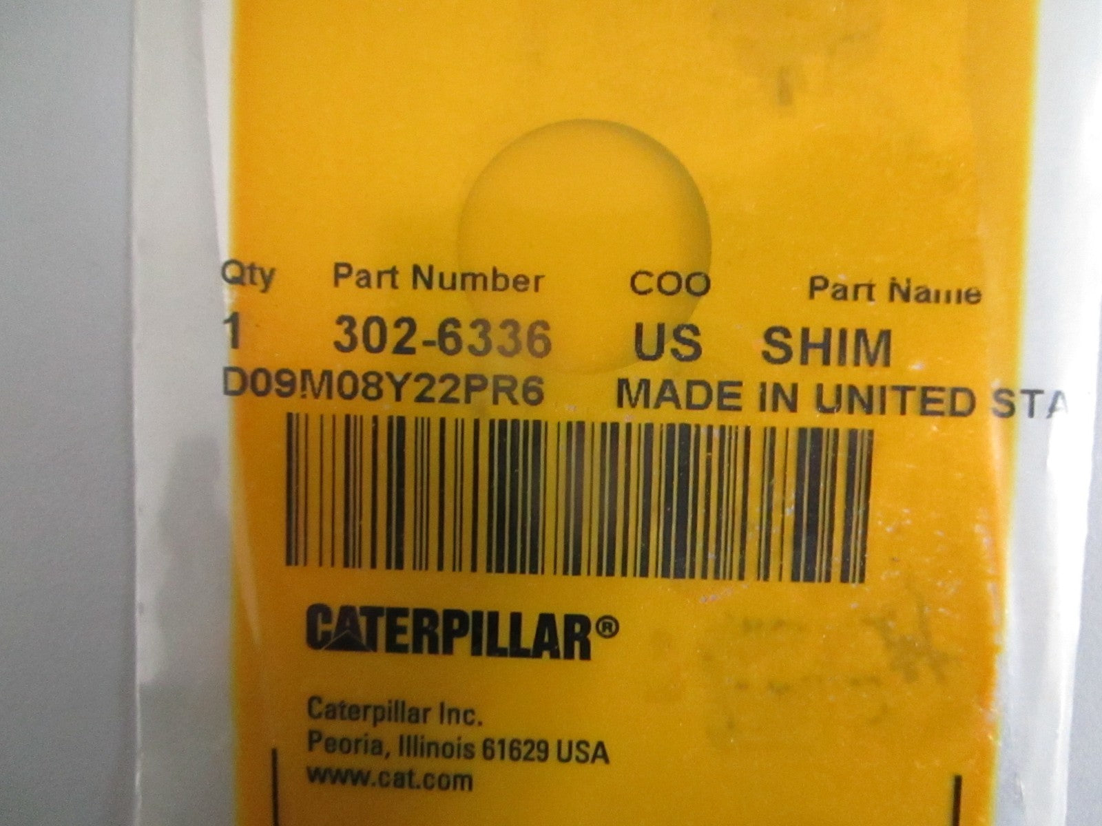 Caterpillar 302-6336 NEW OEM Shim Motor Grader LOT OF 4 NOS Genuine CAT 0820