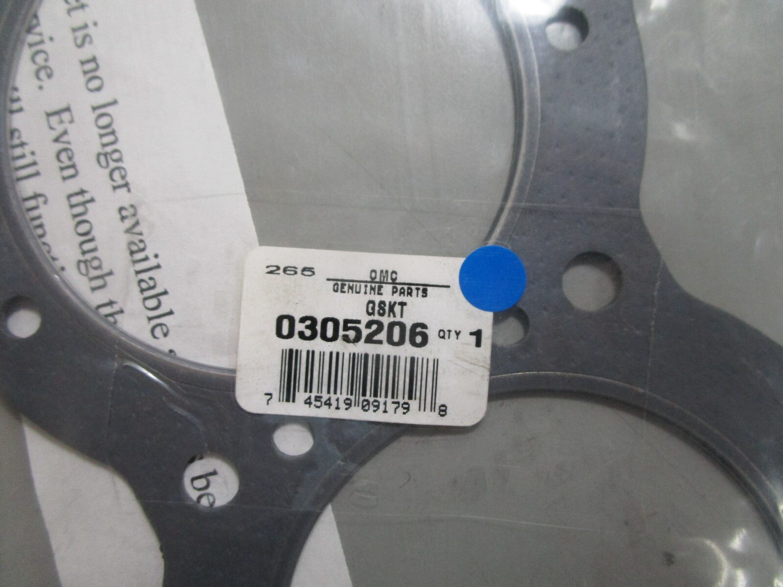 *NEW OEM* 0810 OMC Johnson Evinrude Gasket 305206 0305206