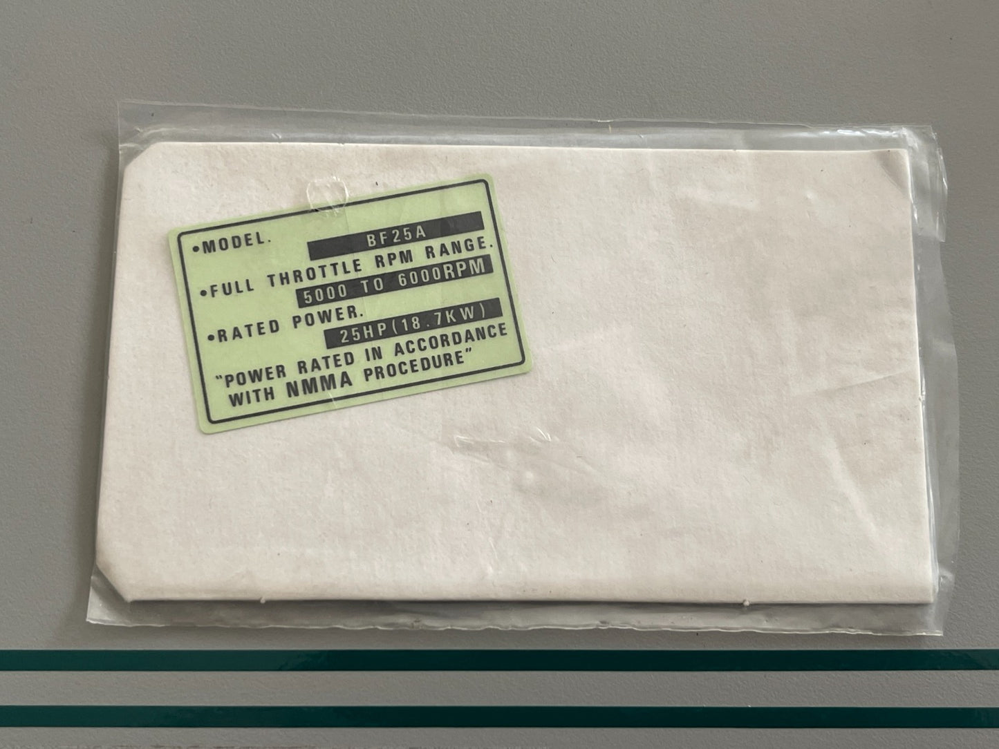 NEW OEM 87152-ZV7-000 Honda Specification Label 0810