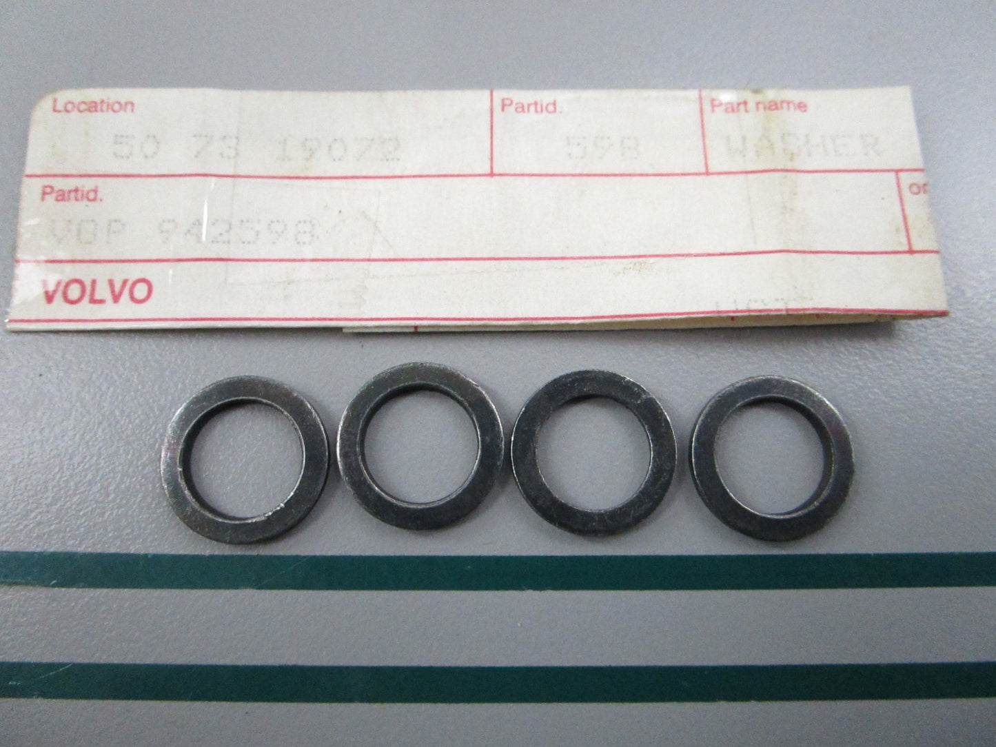 NEW OEM (LOT OF 4) 94258 Volvo Penta Washer 0810