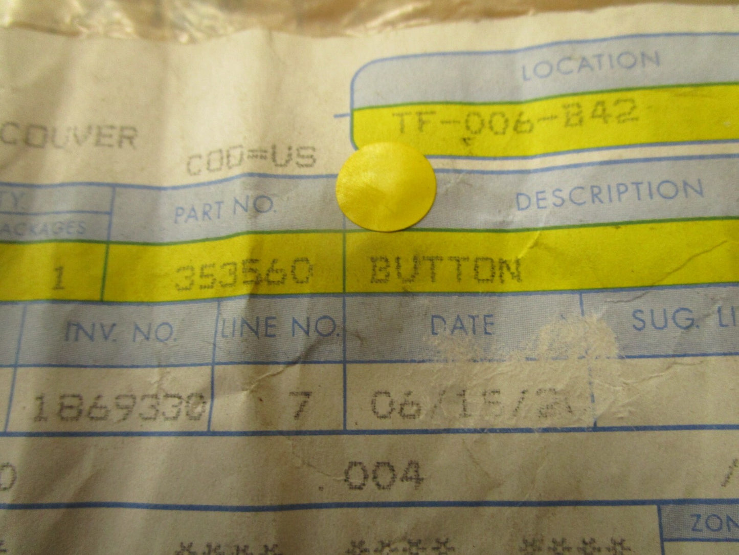 *NEW OEM* 0810 OMC Johnson Evinrude Button 353560 0353560