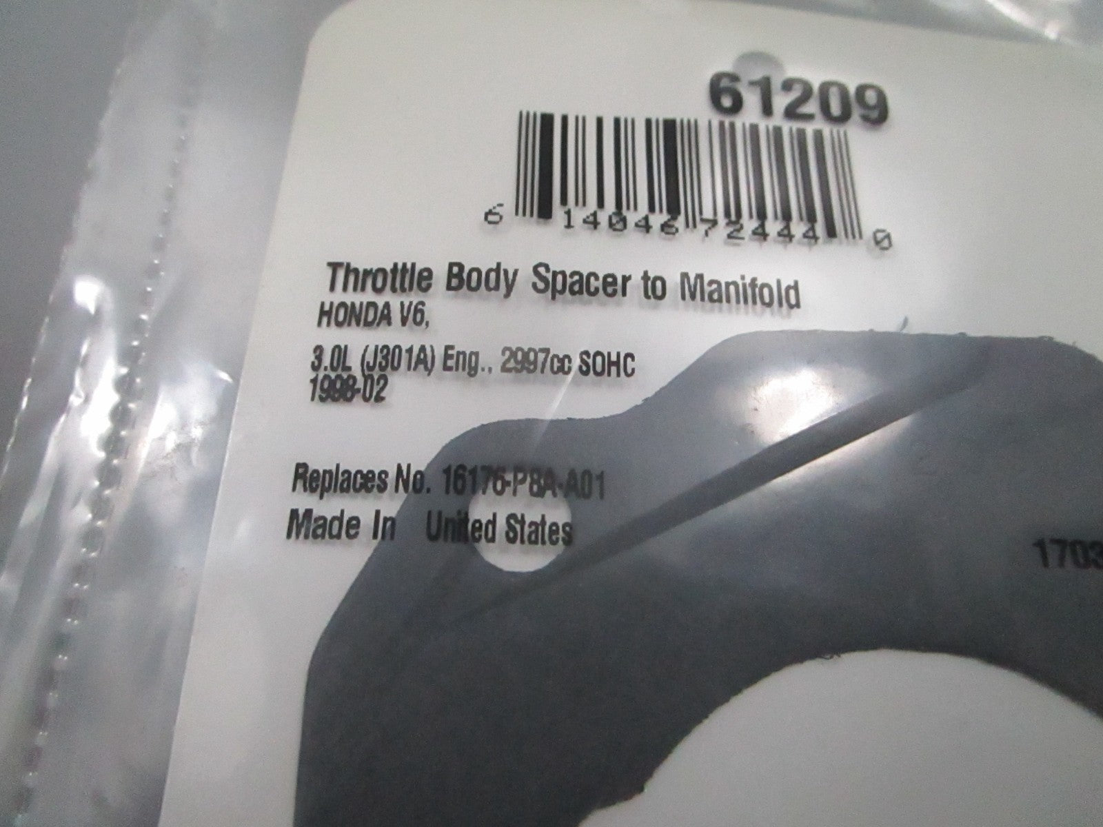 *NEW* 0810 Fel-Pro Throttle Body Gasket 61209