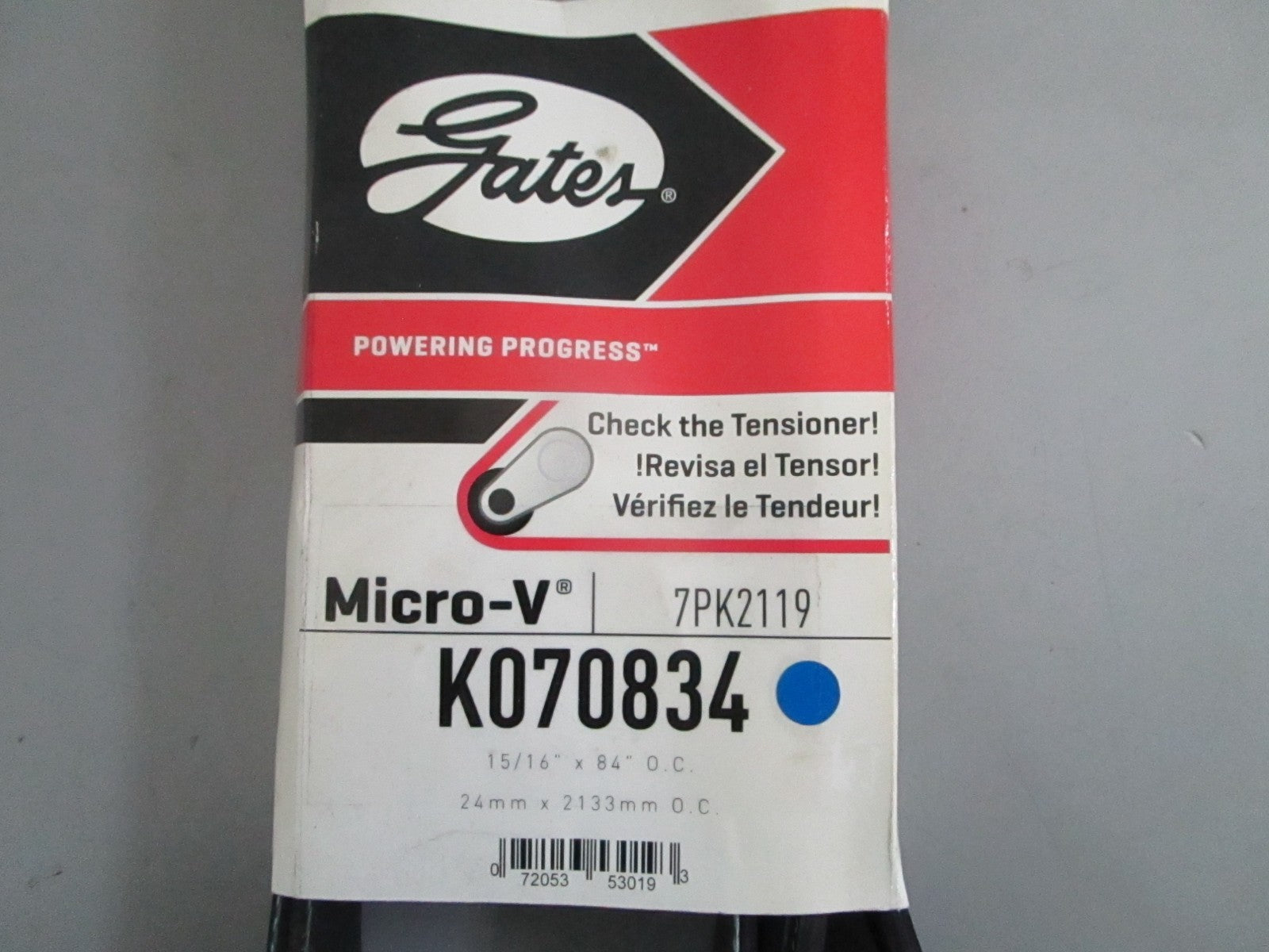 NEW K070834 Gates Micro-V Serpentine Belt 0820