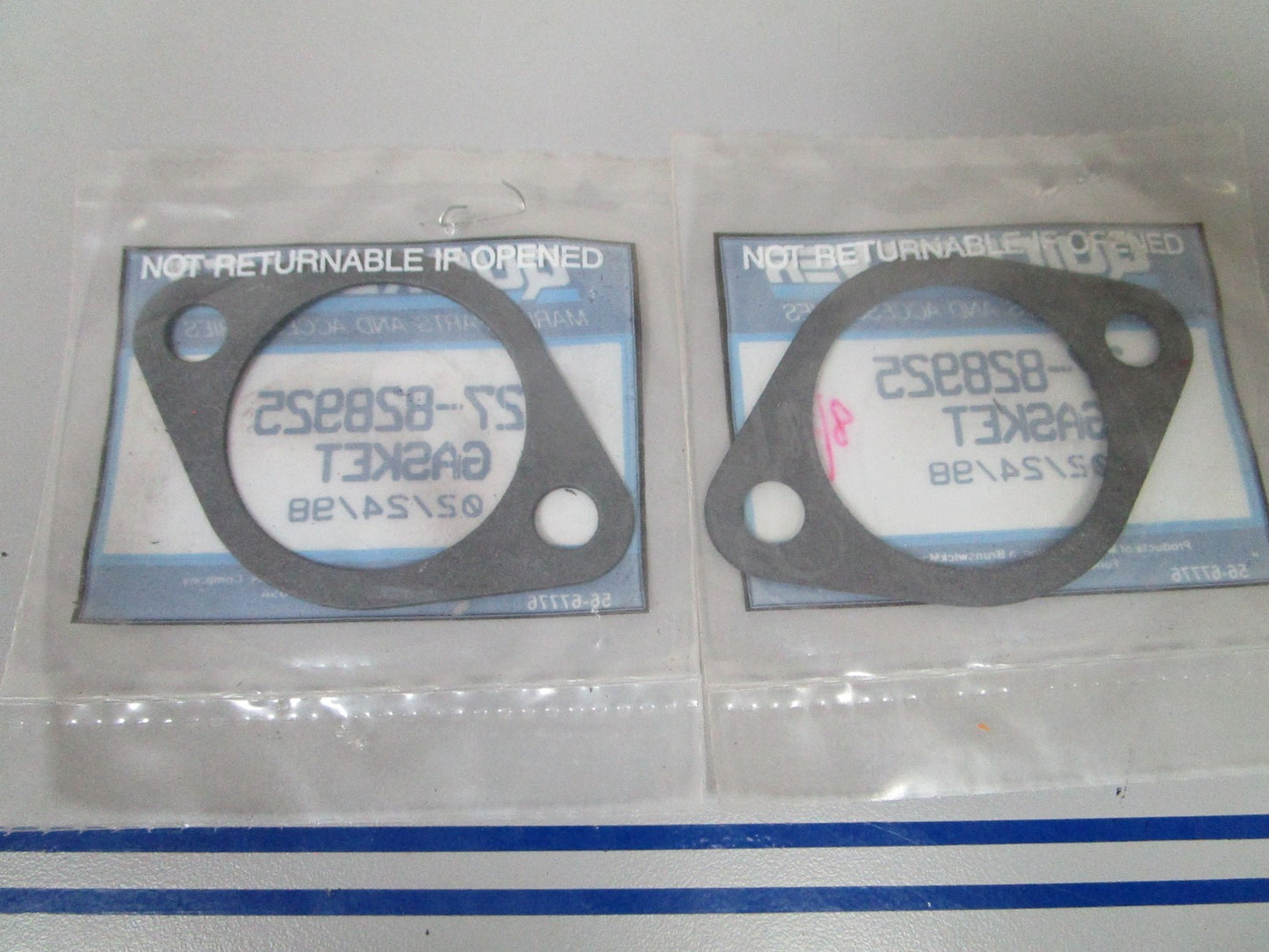 NEW OEM (LOT OF 2) 27-828925 Mercury Quicksilver Gasket 0810