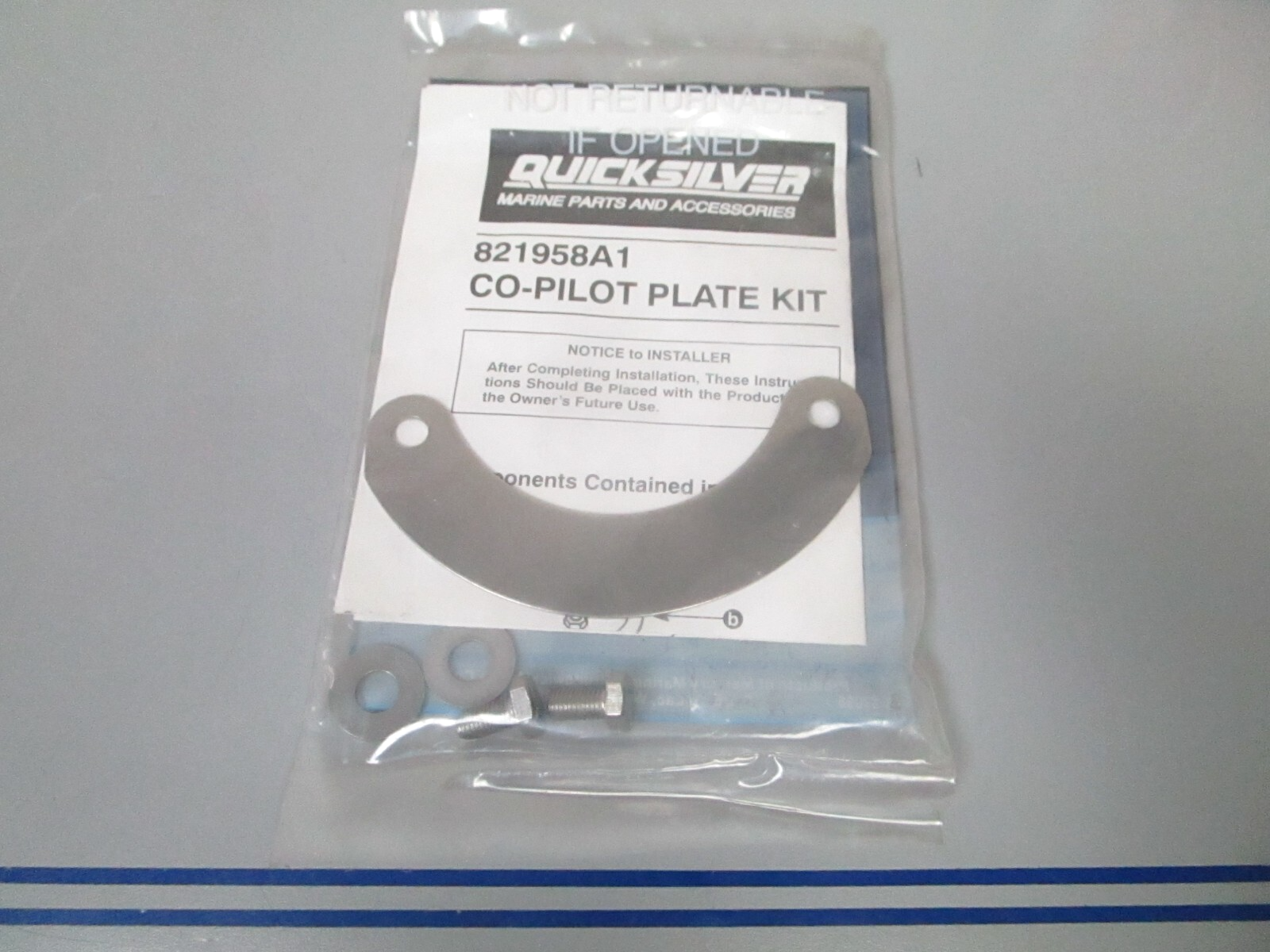 *NEW OEM* 0810 Mercury Quicksilver Plate Kit 821958A 1