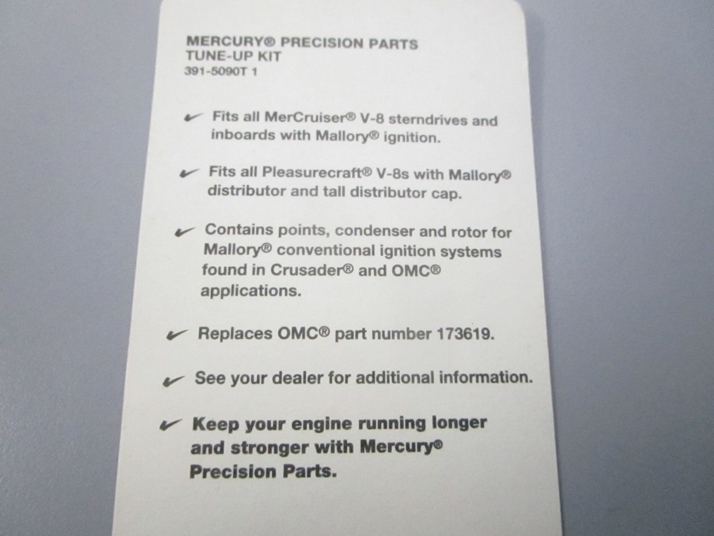 NEW OEM 391-5090T1 Mercury Quicksilver Tune-Up Kit 0810