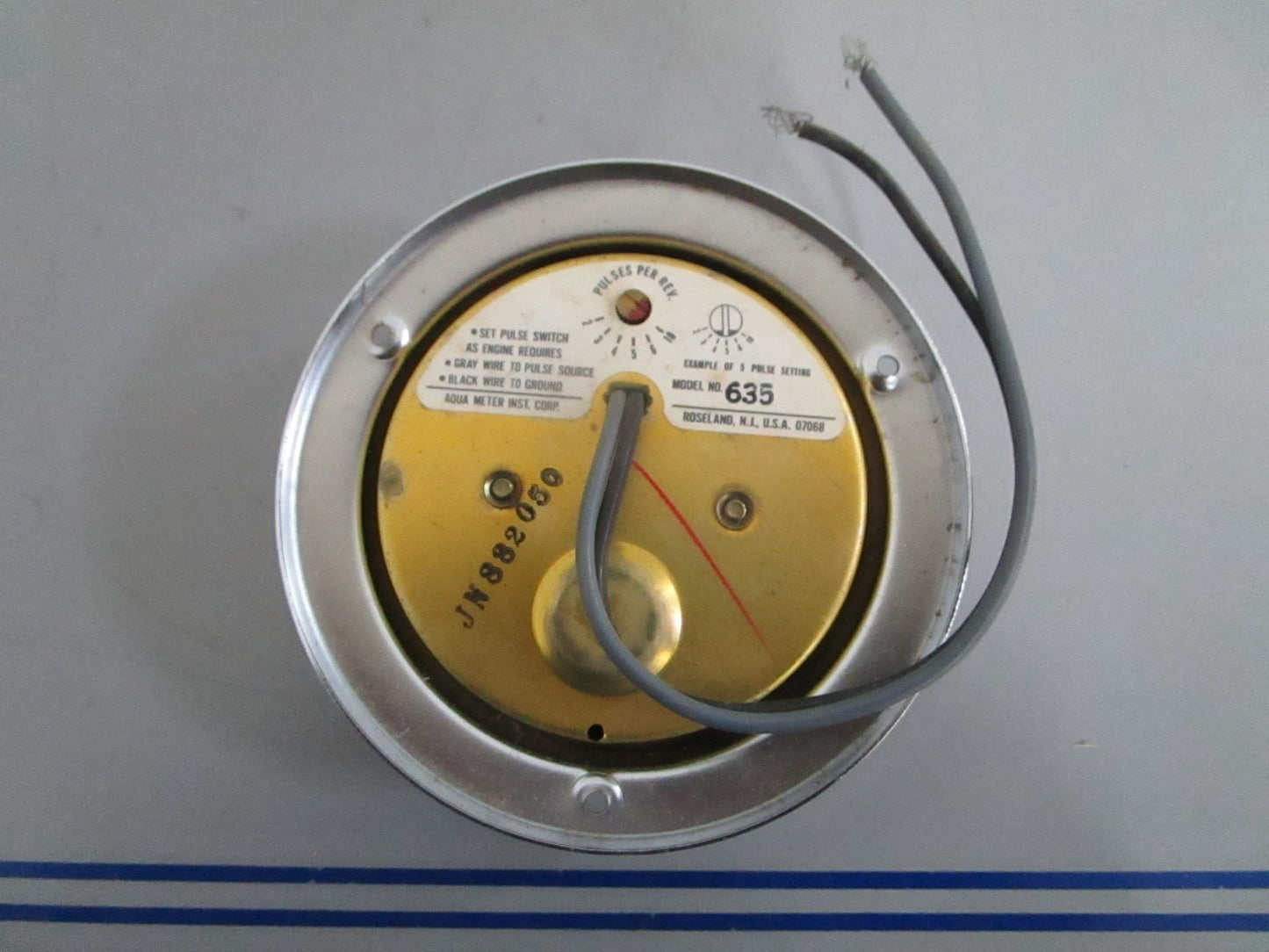 NEW OEM Model 635 Aqua Meter 6000RPM Tachometer 0820