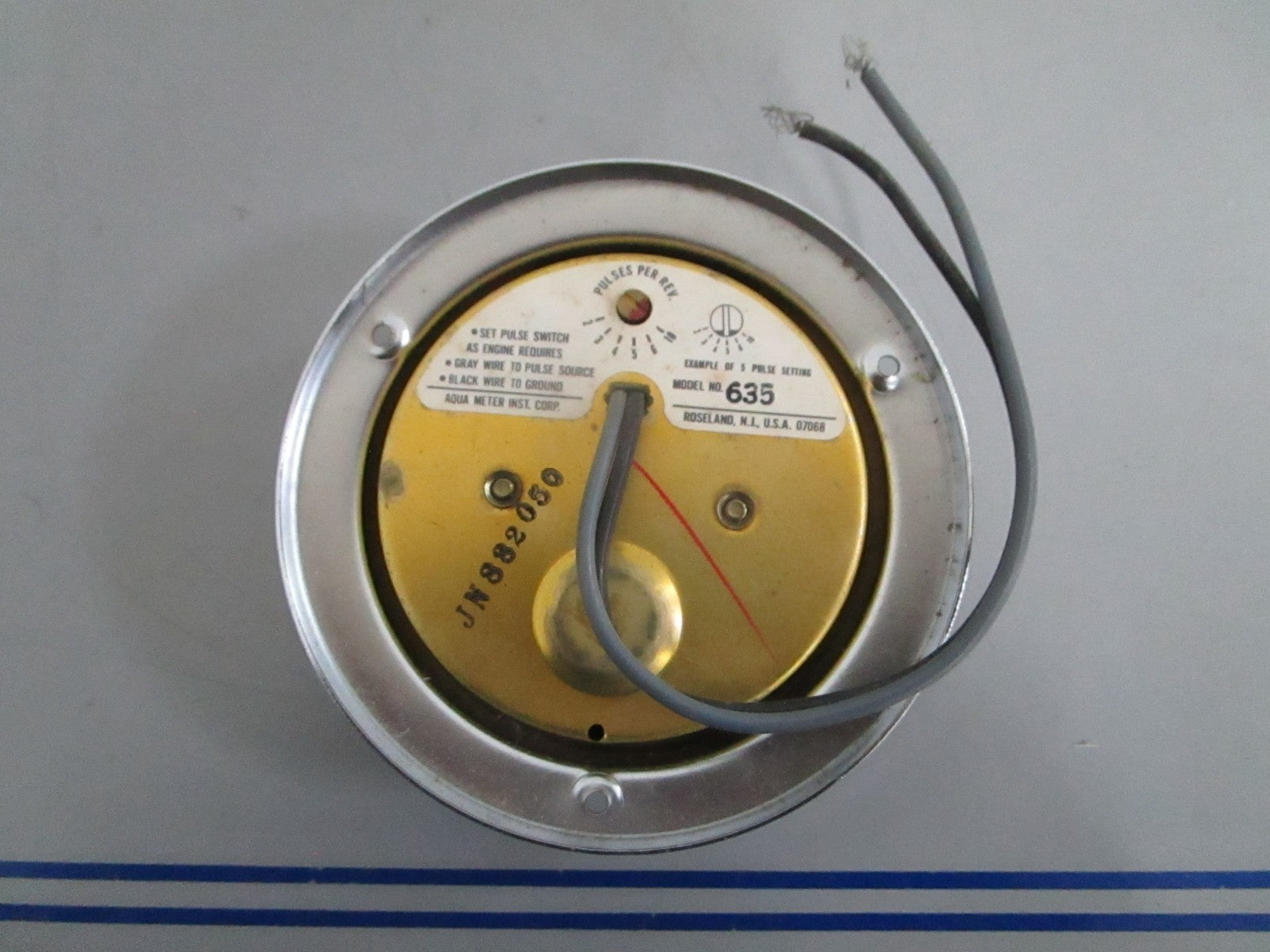 NEW OEM Model 635 Aqua Meter 6000RPM Tachometer 0820