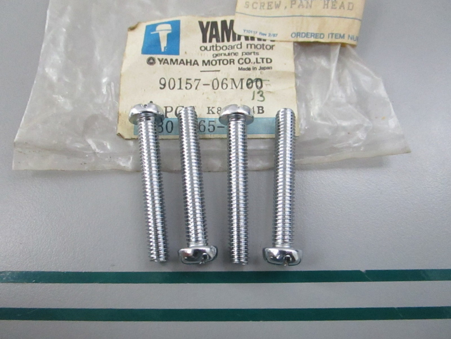 NEW OEM (LOT OF 4) 90157-06M00-00 Yamaha Pan Head Screw 0810