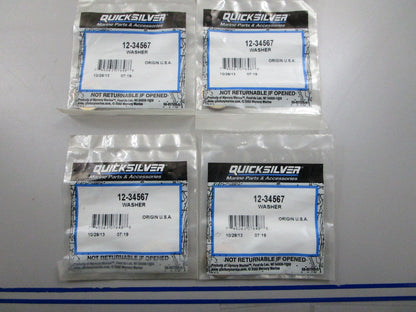 *NEW OEM* (LOT OF 4) 0810 Mercury Quicksilver Washer 12-34567